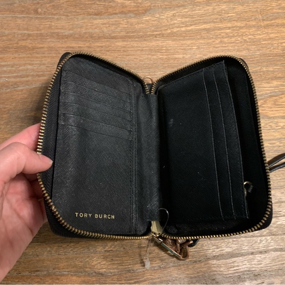 Tory Burch Black Wallet with Gold Accents - Picture 12 of 14